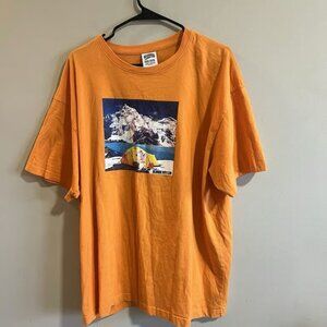 Billionaire Boys Club BBC Men's Photo T-Shirt Orange Astronaut Everest Y2K XL